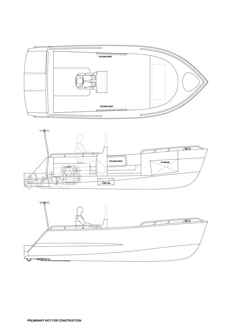 5.9m Jet Estuary River Boat