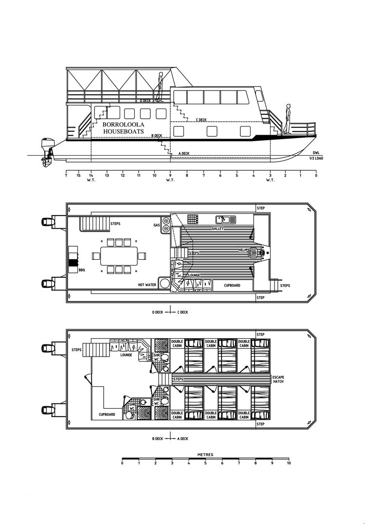 15m - 12 Pax Houseboat