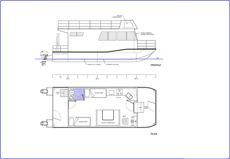 9m Houseboat