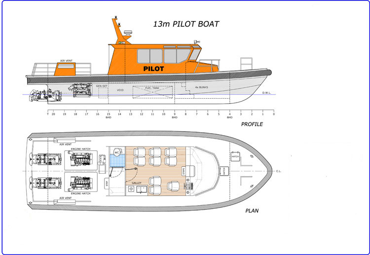 13m Pilot Jet Boat - Version B